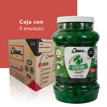Cargar imagen en el visor de la galería, Cerezas Verdes sin Tallo - Caja con 4 Frascos de 3.400 Kg