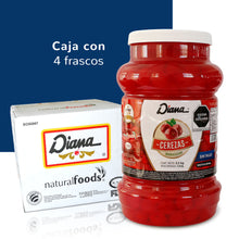 Cargar imagen en el visor de la galería, Cerezas sin Tallo - Caja c/4 Frascos de 3.400 Kg