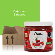 Cargar imagen en el visor de la galería, Cerezas con Tallo - Caja c/6 Frascos de 1.150 Kg