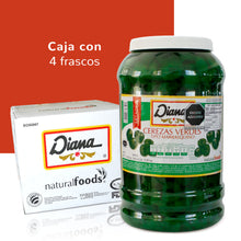 Cargar imagen en el visor de la galería, Cerezas Verdes en Mitades - Caja c/4 Frascos de 4.150 Kg