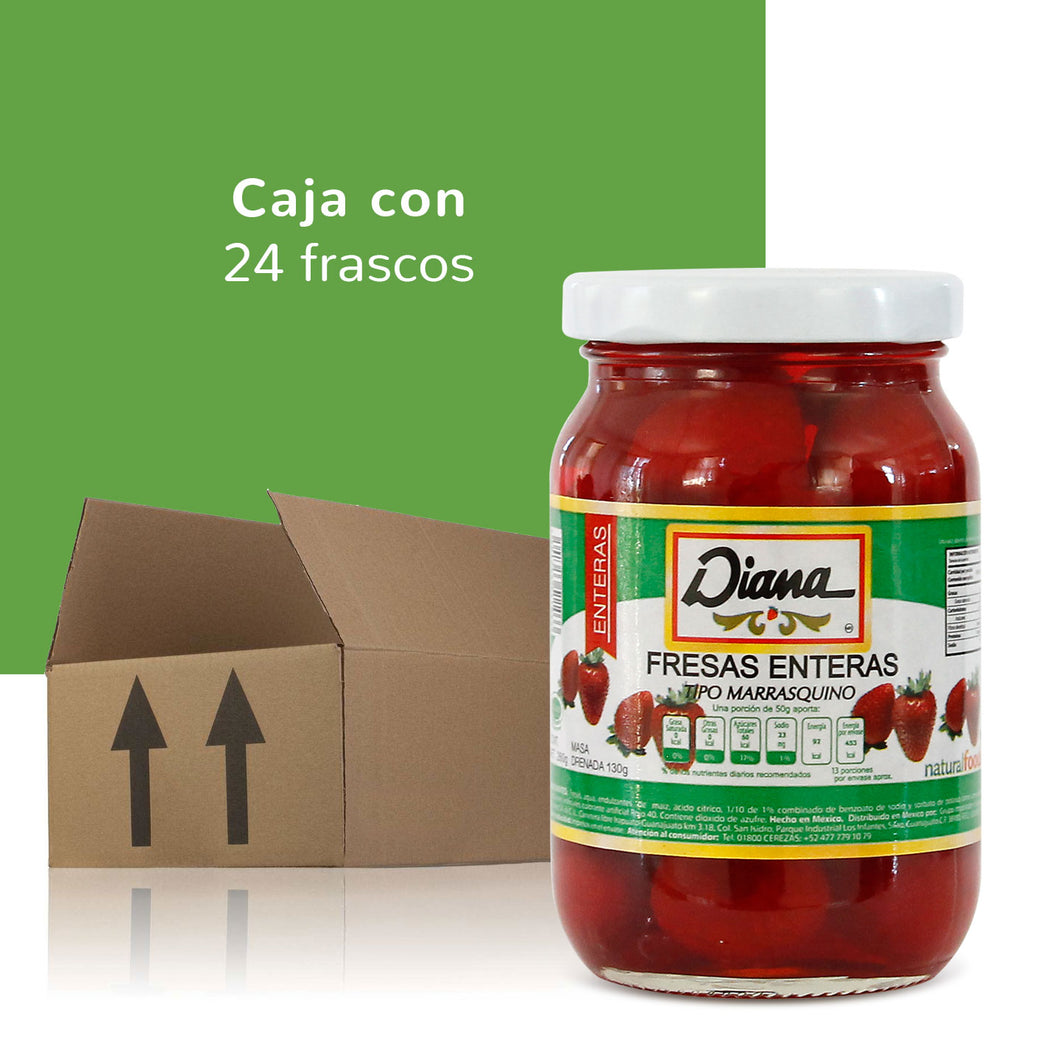 Fresas Enteras En Marrasquino - Caja c/24 Frascos 260 g